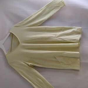 Pure Jill pistachio v neck tunic shirt L